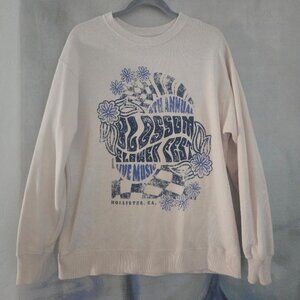 Hollister Co. Women's Cream and Tan Sweatshirt